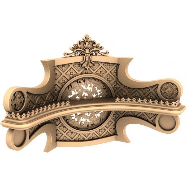 Majestic Acanthus Crest 3D model za CNC ruter