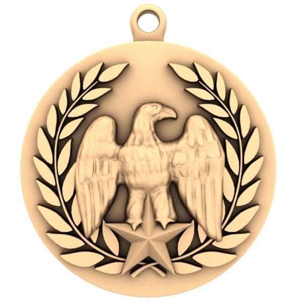 CNC용 Eagle Valor Medallion 3D STL 모델 CNC용 Eagle Valor Medallion 3D STL 모델
