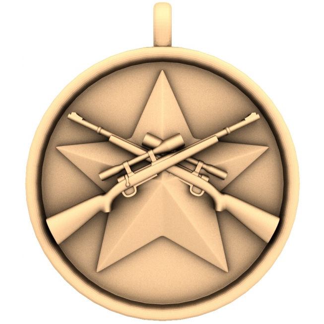 Guardian Star Emblem 3D STL model pre CNC