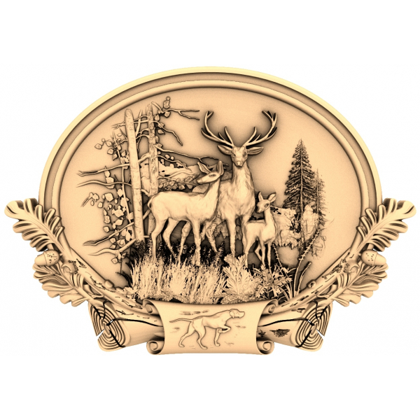 CNC için Majestic Woodland Gathering 3D STL Modeli CNC için Majestic Woodland Gathering 3D STL Modeli