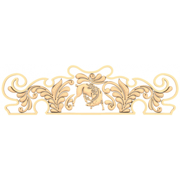Majestic Stag Floral Relief 3D STL Model dla CNC