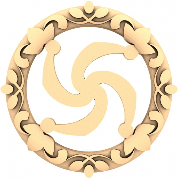 Whirlwind Emblem 3D STL Model for CNC Router Whirlwind Emblem 3D STL Model for CNC Router