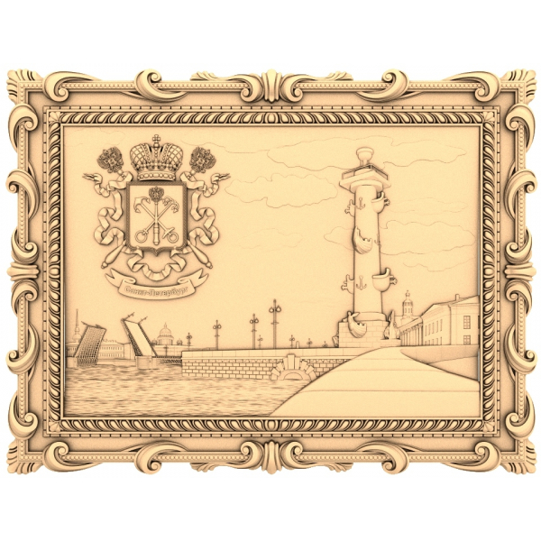 Rostral پانوراما از سنت پترزبورگ 3D STL مدل Rostral پانوراما از سنت پترزبورگ 3D STL مدل