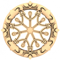 Ornate Floral Mandala Relief