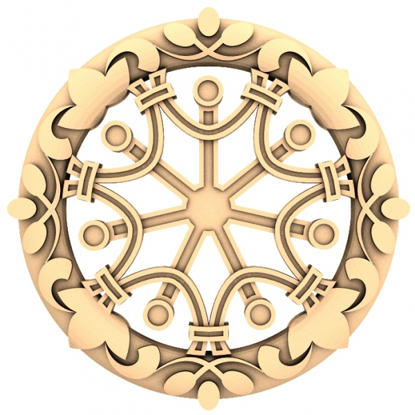Rilievo mandala floreale ornato per CNC Rilievo mandala floreale ornato per CNC