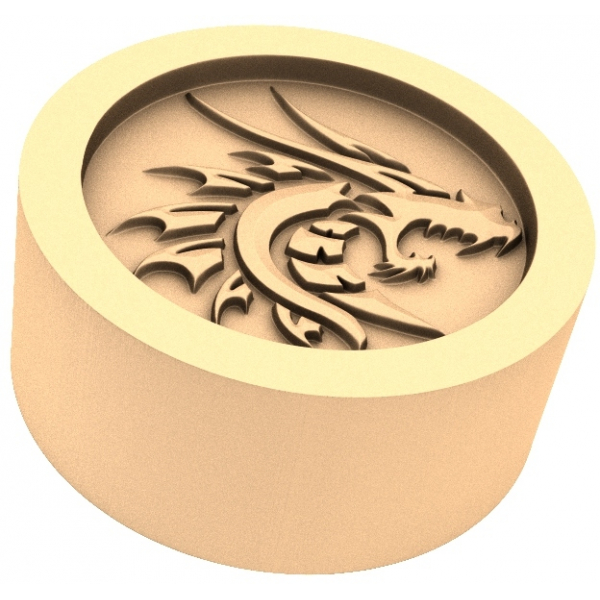 Dragon Emblem Relief 3D Model for CNC and 3D Printing