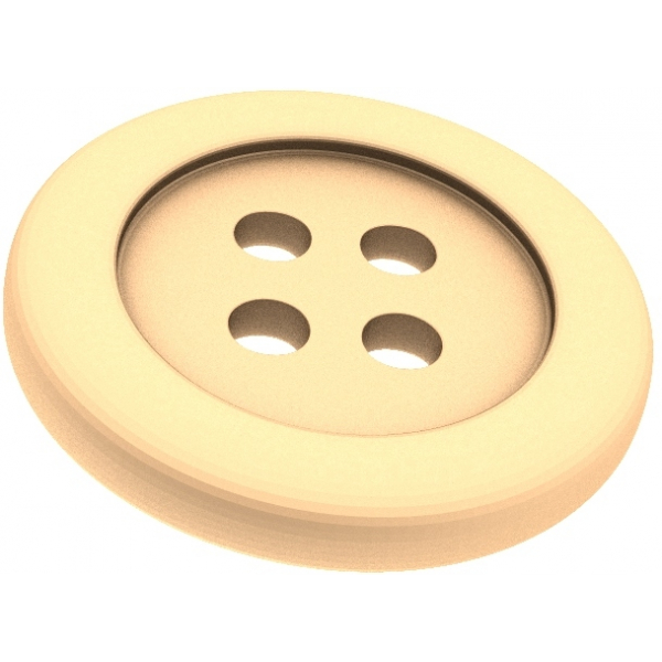 Classic Button Delight - 3D STL Model for CNC and 3D Printing