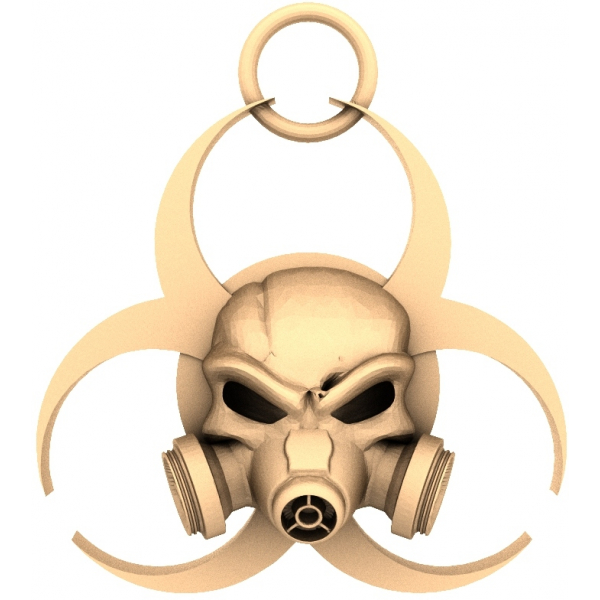 Biohazard Skull Emblem 3D mudel CNC- ja 3D-printimiseks Biohazard Skull Emblem 3D mudel CNC- ja 3D-printimiseks