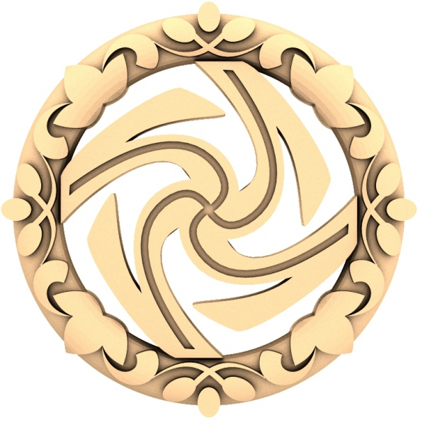 Swirl and Leaf Harmony 3D-model til CNC Swirl and Leaf Harmony 3D-model til CNC