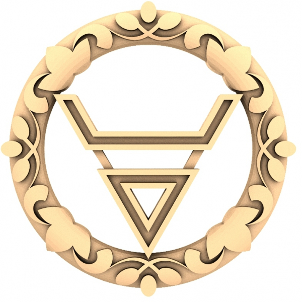Amulet Bull's Eye 3D STL model pro CNC