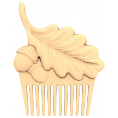 Pieptene de păr elegant din frunze de stejar