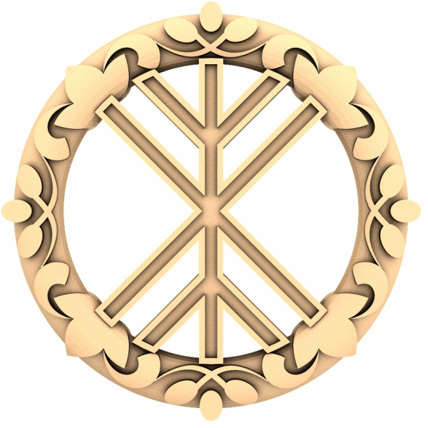 Modello STL 3D del medaglione runico Vegvisir per CNC e stampa 3D Modello STL 3D del medaglione runico Vegvisir per CNC e stampa 3D