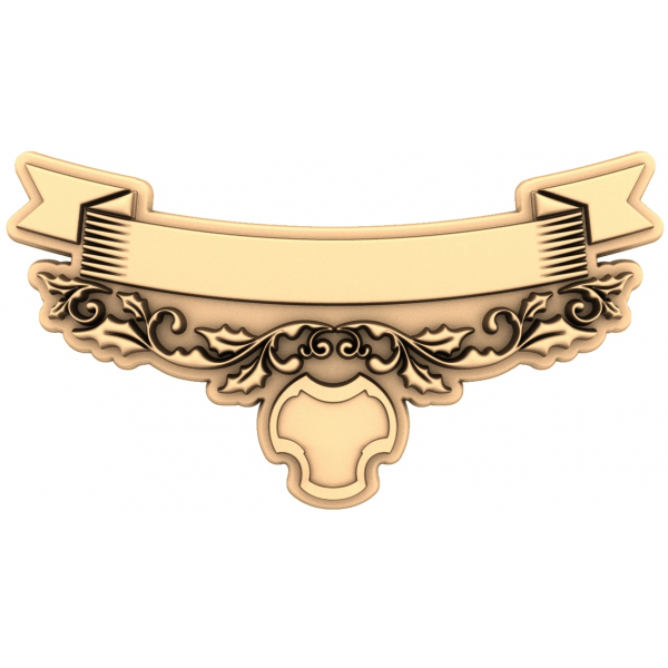 Elegant Scroll Emblem 3D-model til CNC Elegant Scroll Emblem 3D-model til CNC