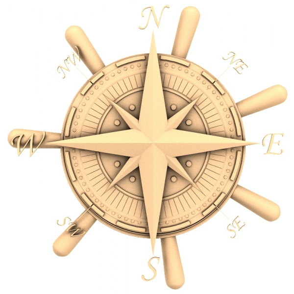 Navigator's Delight - Maritime Compass Rose 3D Model Navigator's Delight - Maritime Compass Rose 3D Model