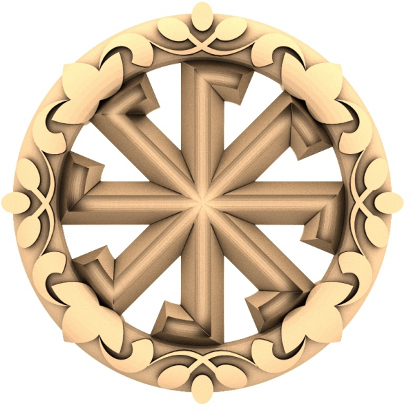 Sacred Solar Rosette 3D CNC Model Sacred Solar Rosette 3D CNC Model