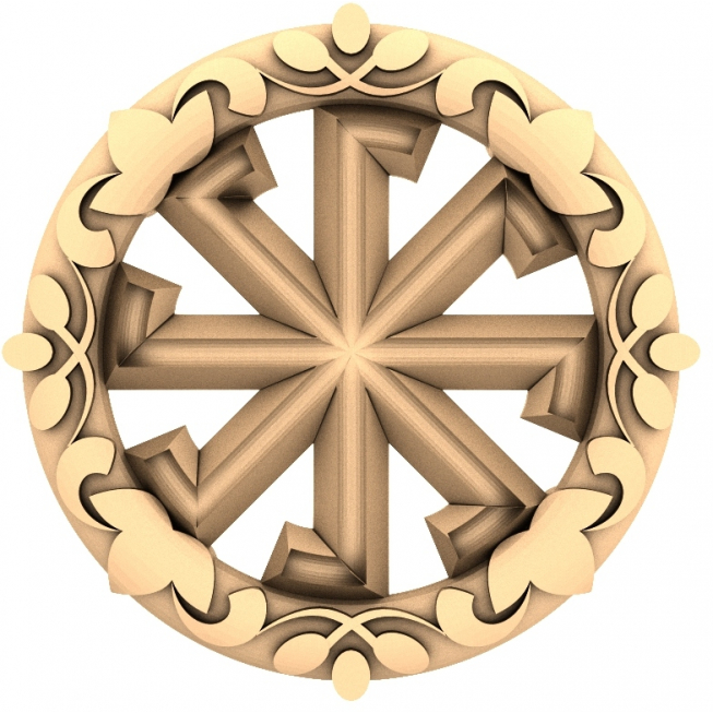 Sacred Solar Rosette 3D CNC მოდელი