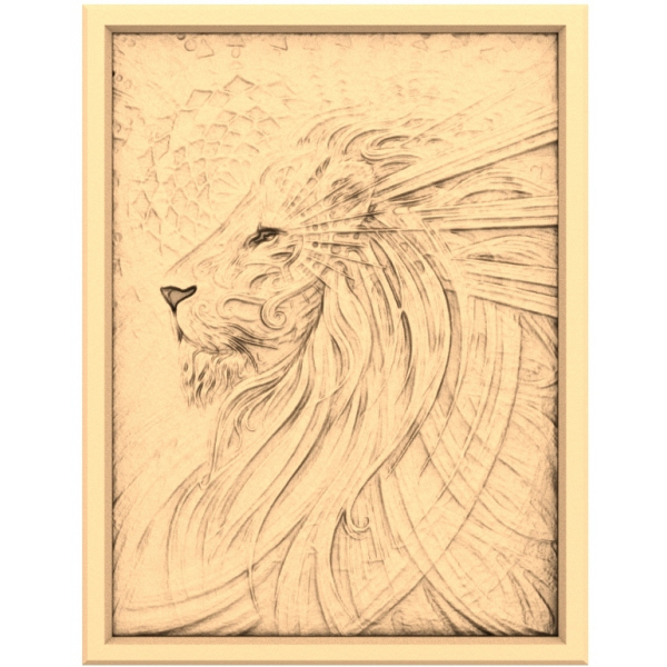 Majestic Lion 3D Relief for CNC Carving Majestic Lion 3D Relief for CNC Carving