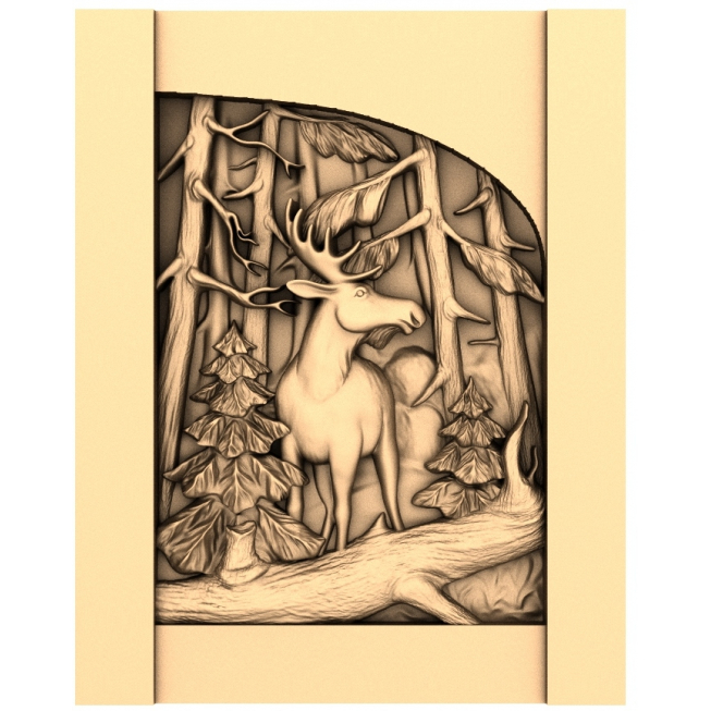 Modelo de relevo 3D Majestic Forest Deer