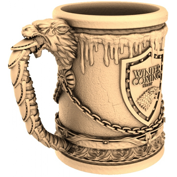 CNC සඳහා Winter's Roar Tankard 3D STL ආකෘතිය