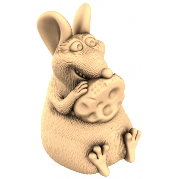 Cheese Lover Mouse 3D Model STL til CNC