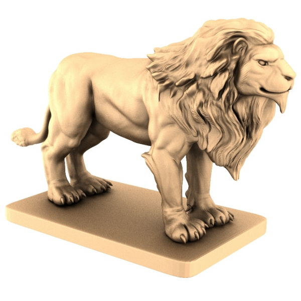 Majestic Lion 3D STL-model til CNC- og 3D-print