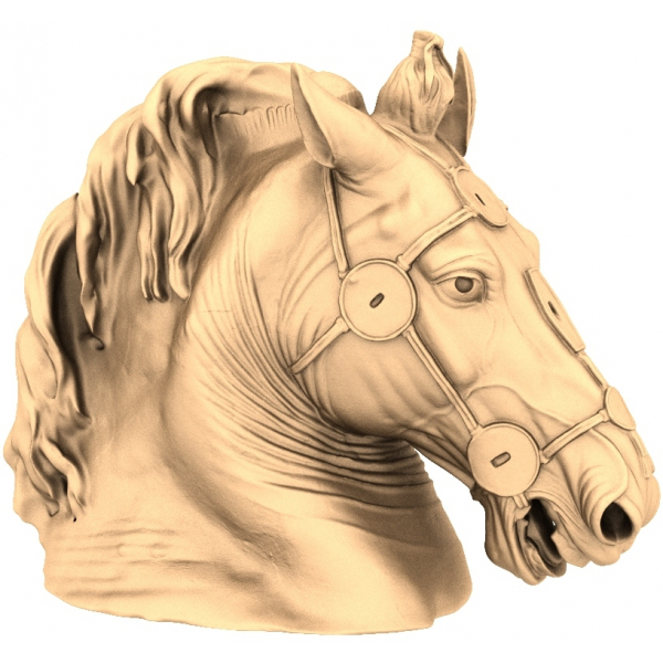 Majestic Stallion Head 3D STL Model til CNC