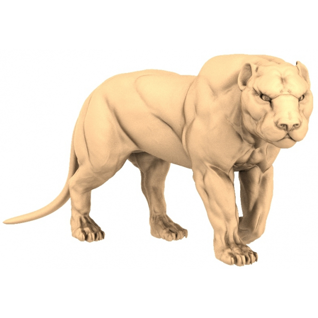 Majestic Panther 3D STL Model pentru CNC