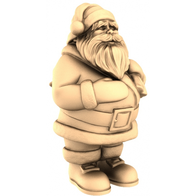 Jolly Santa Claus 3D STL-model til CNC- og 3D-print