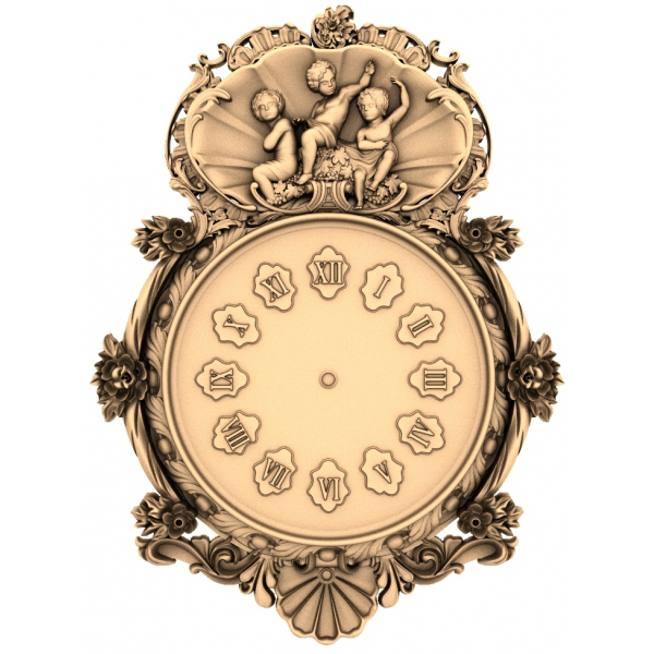 Cherubic Elegance Clock Design 3D STL modell