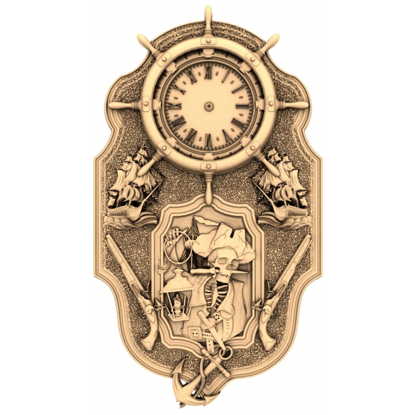 Pirate's Legacy Wall Clock 3D STL මාදිලිය