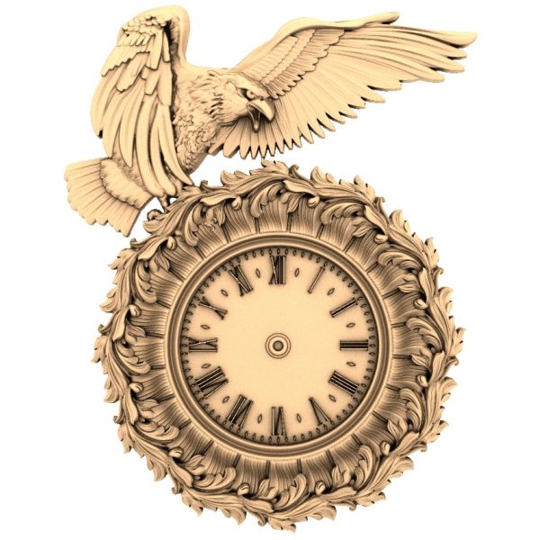 CNC සඳහා Eagle's Flight Clock 3D Model STL