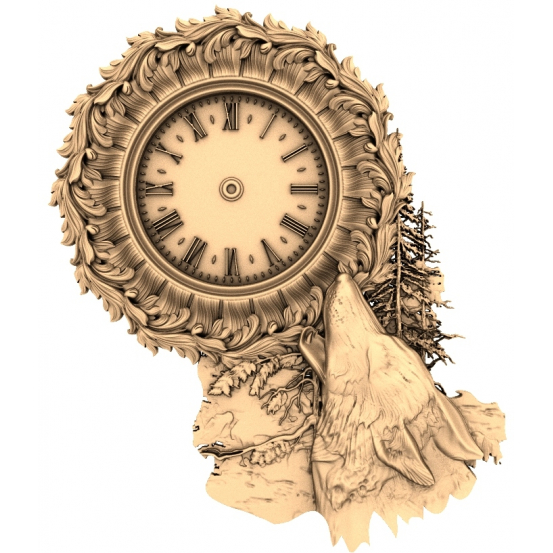 CNC සඳහා Howling Moon Clock 3D STL ආකෘතිය