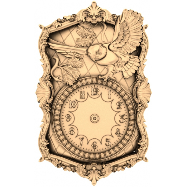 Majestic Owl Clock 3D STL model pro CNC Majestic Owl Clock 3D STL model pro CNC