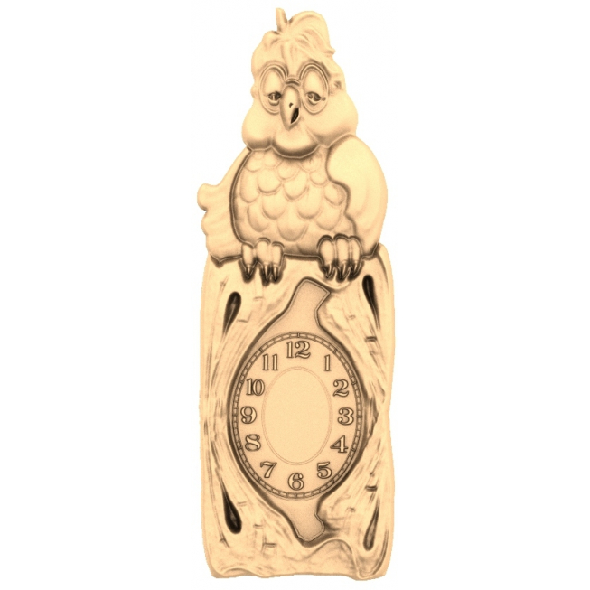 Wise Owl Timekeeper 3D Model for CNC