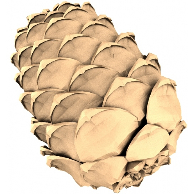 Modelo STL 3D Pinecone Elegance para enrutador CNC