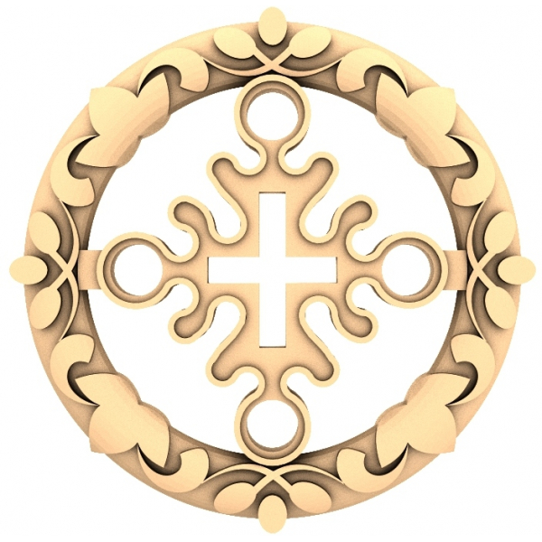 Ozdobný křížový reliéfní design - 3D STL model pro CNC Ozdobný křížový reliéfní design - 3D STL model pro CNC