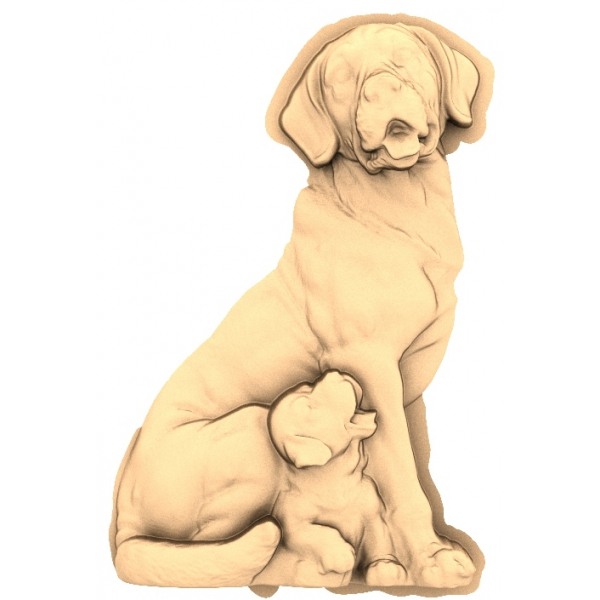 ຮູບແບບ Canine Companions 3D STL ສໍາລັບເຄື່ອງຈັກ CNC