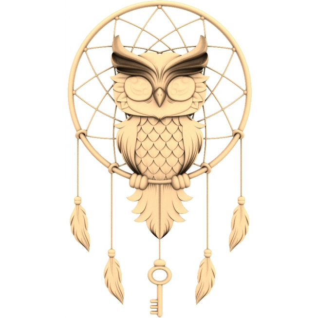 Wise Guardian Dreamcatcher 3D ແບບ STL