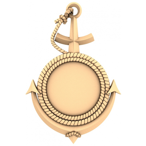 Nautical Anchor Frame 3D STL Model Nautical Anchor Frame 3D STL Model