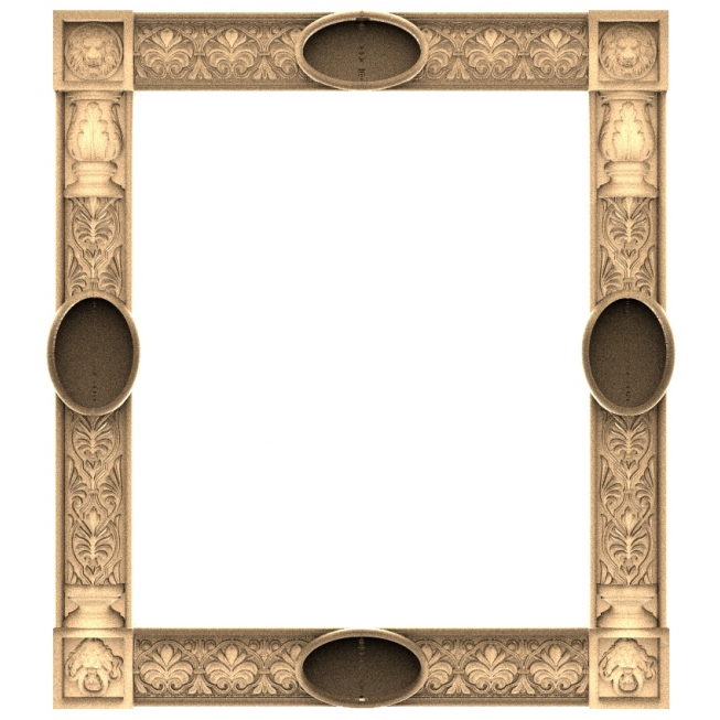 Victorian Elegance Frame 3D STL մոդելը CNC-ի համար