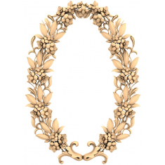 Floral Elegance Oval Frame