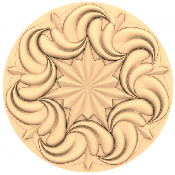 Celestial Swirl Panel 3D Model for CNC