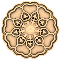 Heart and Flourish Rosette