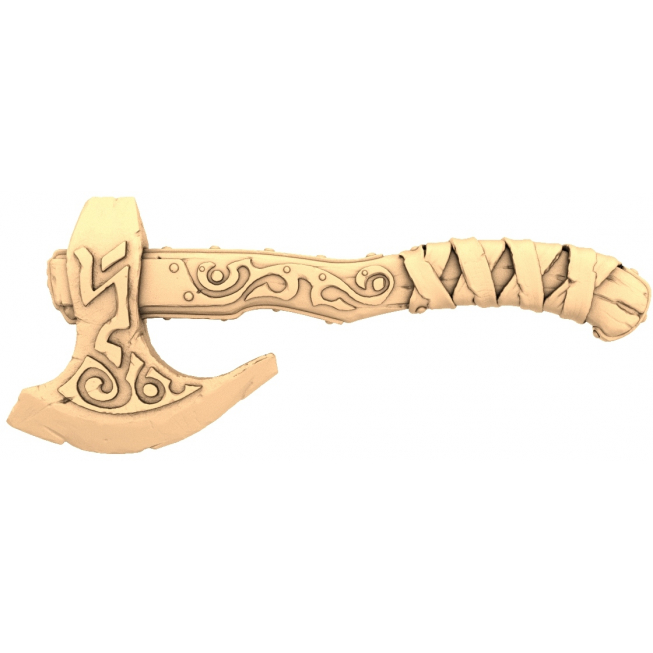 Nordic Battle Axe STL Model for CNC