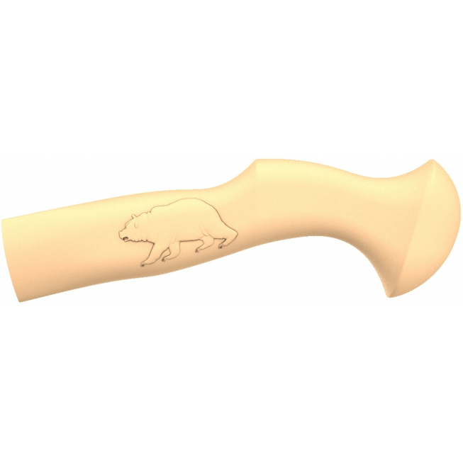 Bear Handle 3D STL Model for CNC and 3D Printing