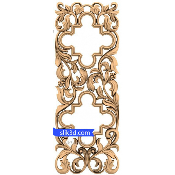 Floral Elegance Decorative Panel 3D STL Model Floral Elegance Decorative Panel 3D STL Model