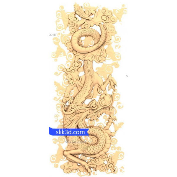 Mystic Dragon Relief pentru prelucrarea lemnului CNC