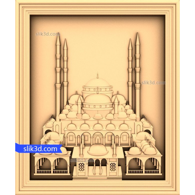 Bas-relief "Mosque" | STL - 3D model for CNC