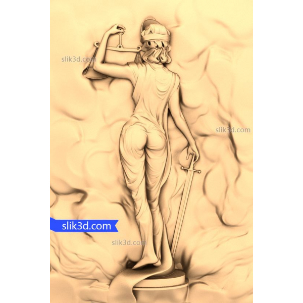 Goddess of Justice 3D STL File for CNC and 3D Printing Goddess of Justice 3D STL File for CNC and 3D Printing