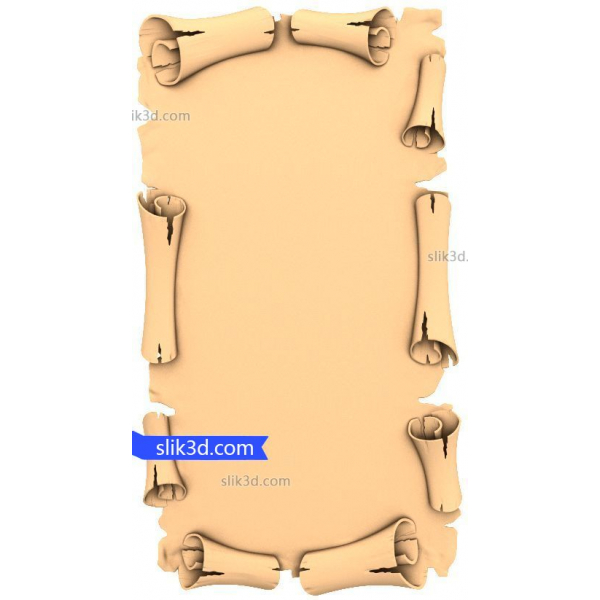 Antik rulleramme 3D STL-model til CNC Antik rulleramme 3D STL-model til CNC
